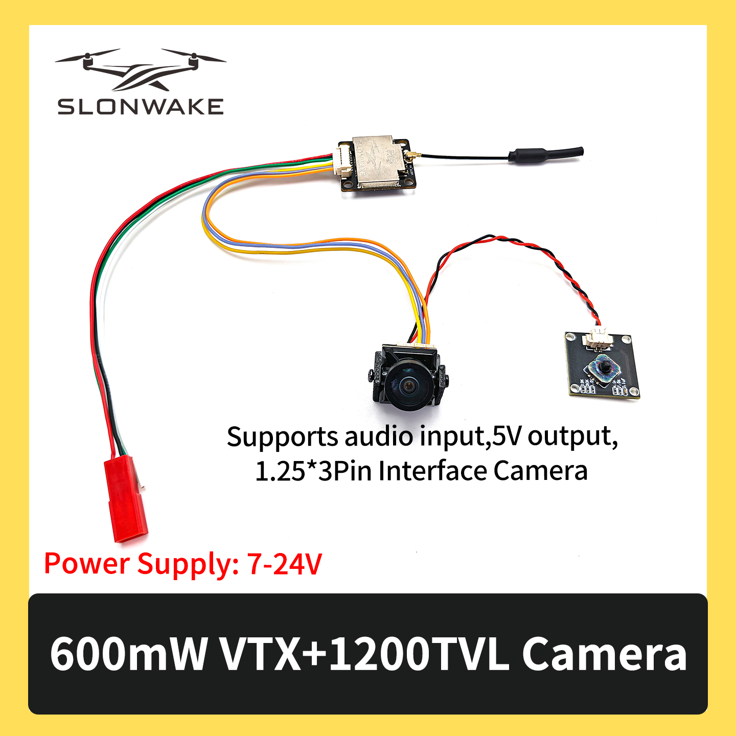 SLONWAKE 5.8G 600mW 7-24V FPV  - Drone Kit With Camera reseña y precio