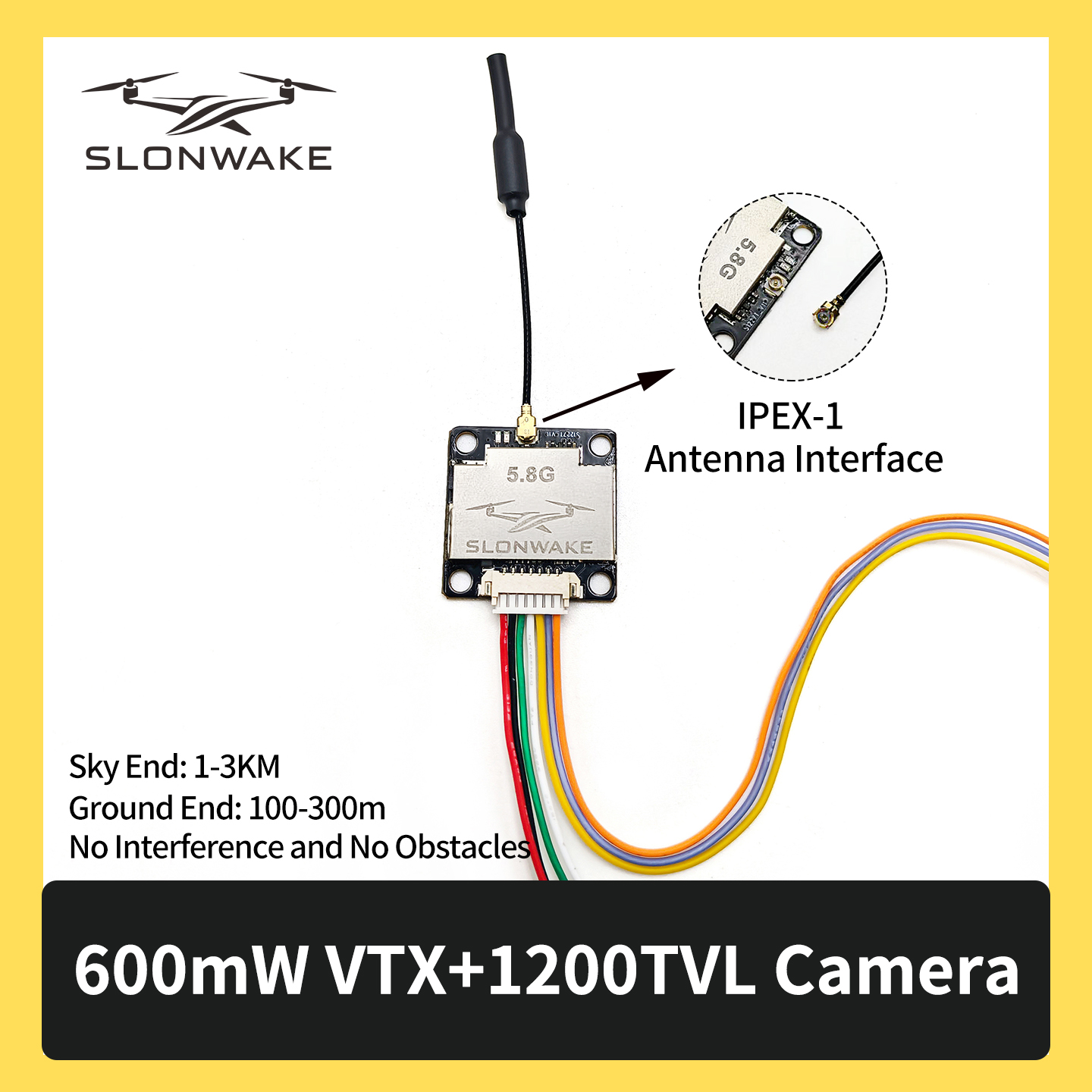 SLONWAKE 5.8G 600mW 7-24V FPV  - Drone Kit With Camera reseña y precio