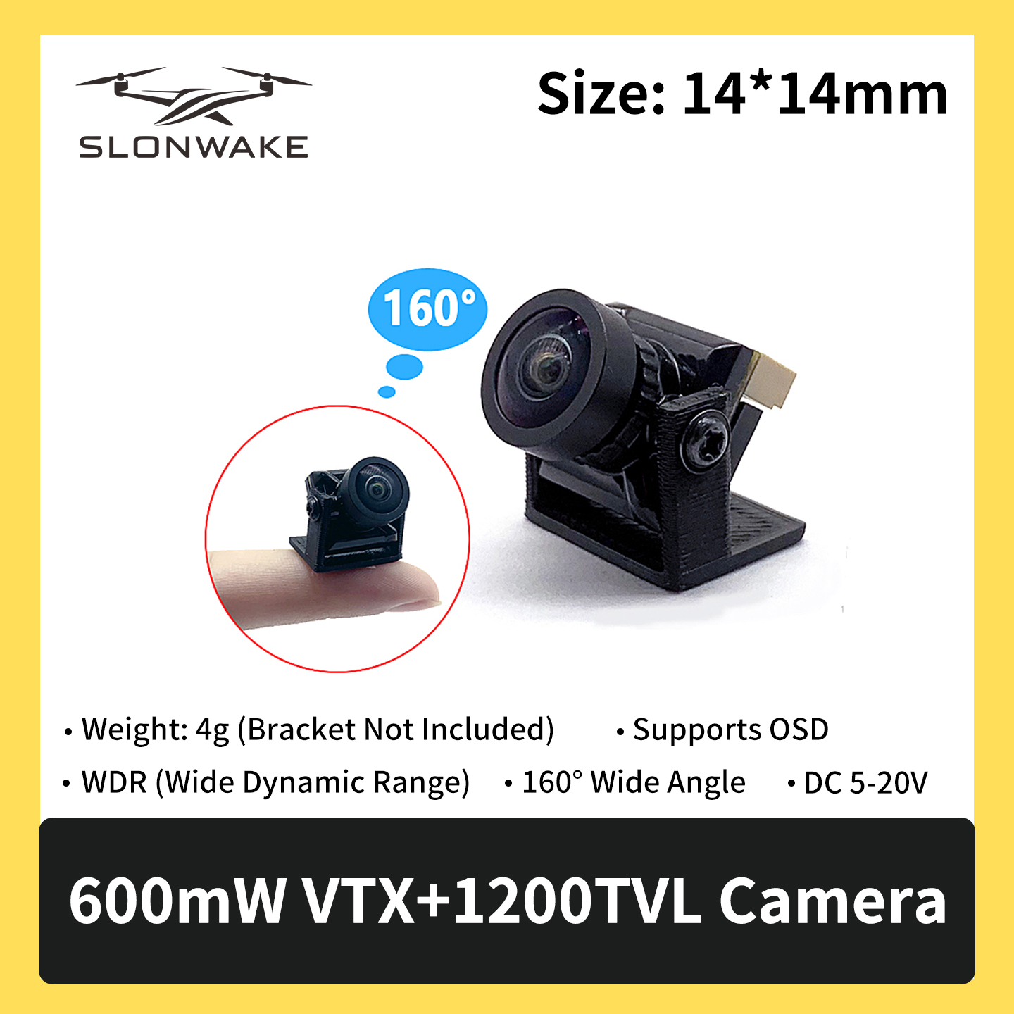 SLONWAKE 5.8G 600mW 7-24V FPV  - Drone Kit With Camera reseña y precio