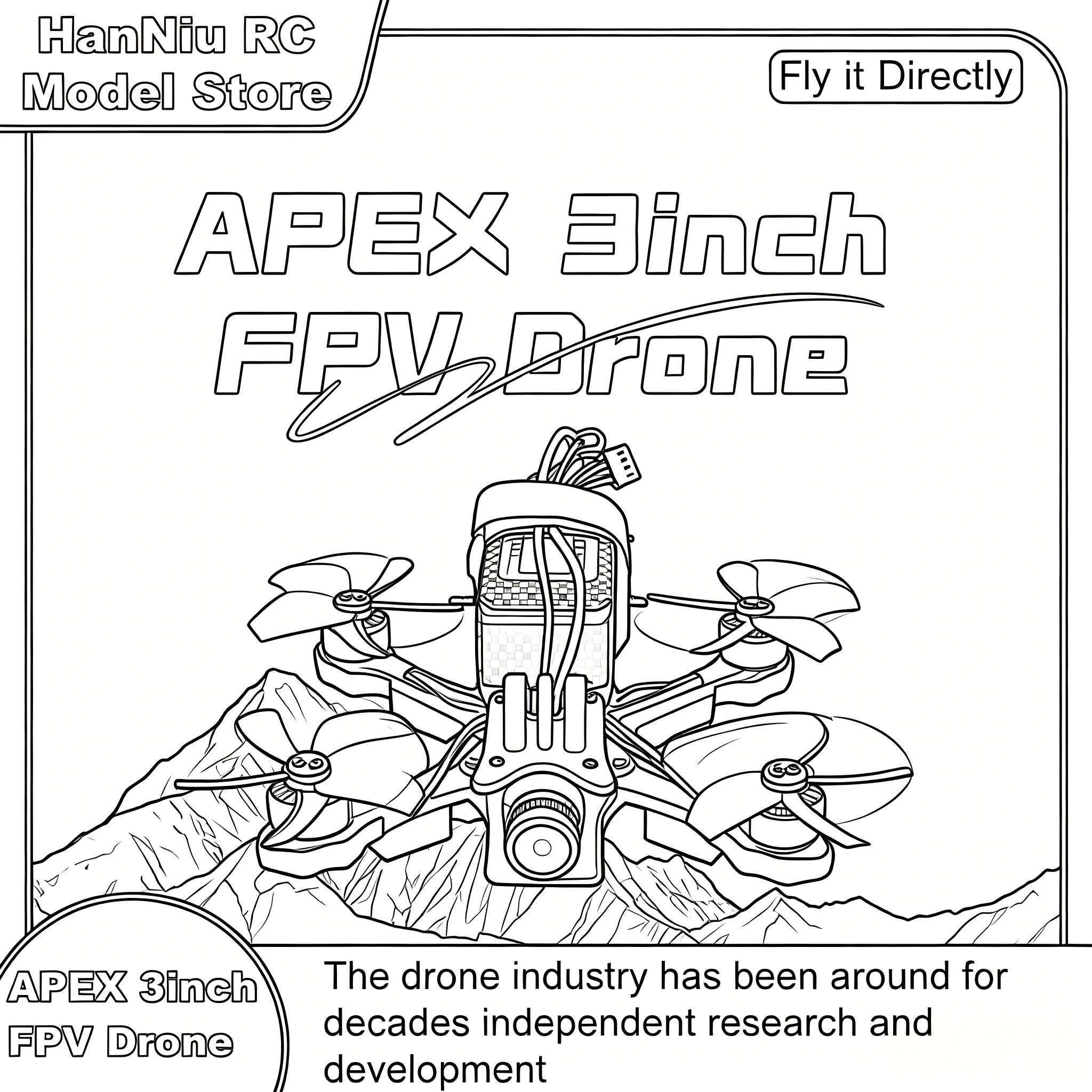 B-CUBE APEX 3inch FPV Drone Fr - Drone Kit Octocopter reseña y precio
