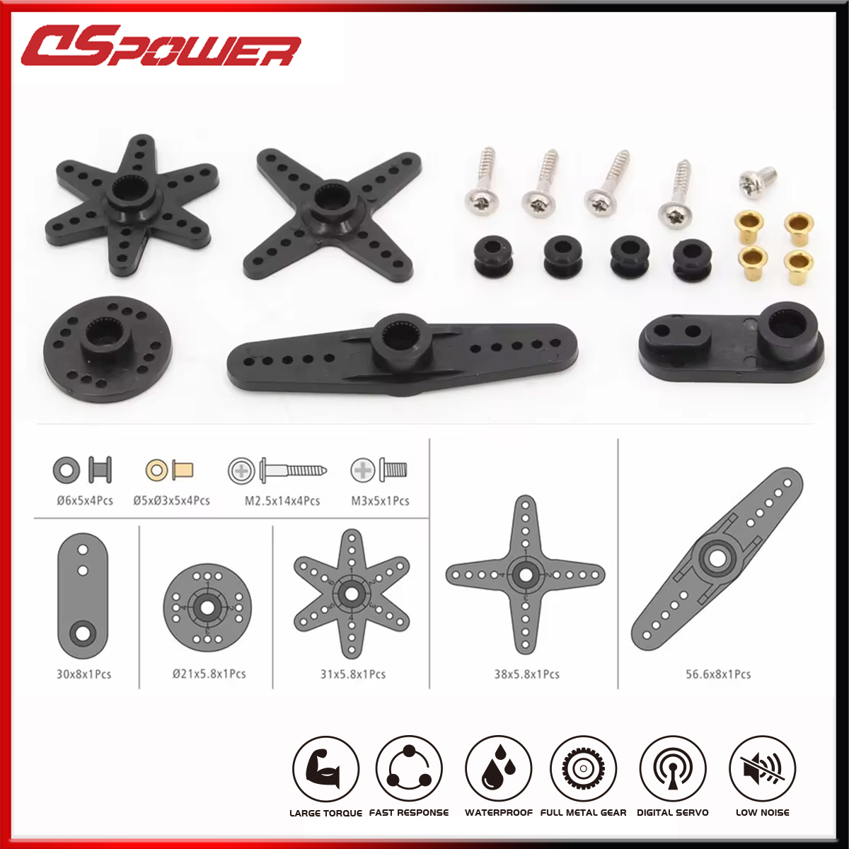 DSpower 25T 28T RC Servo Arm D - Drone Kit Beginner reseña y precio