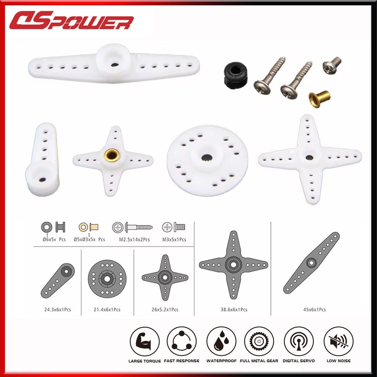 DSpower 25T 28T RC Servo Arm D - Drone Kit Beginner reseña y precio