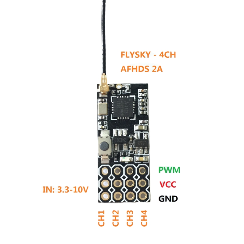 Flysky FS2A Mini Receiver 4CH  - Drone Kit Long Range reseña y precio