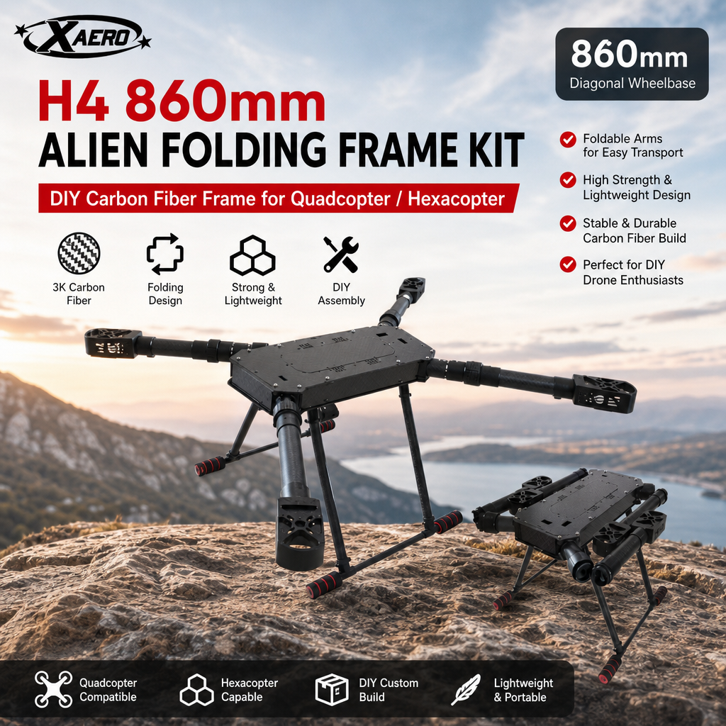 XAERO DIY H4 860mm Alien Foldi - Drone Kit Hexacopter reseña y precio